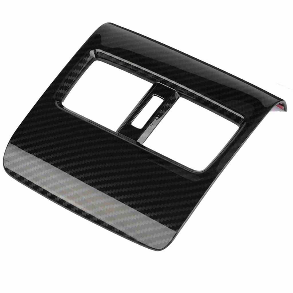 Car Carbon Fiber Style Rear Seat Armrest Box Air Outlet Cover for Honda Accord 2018