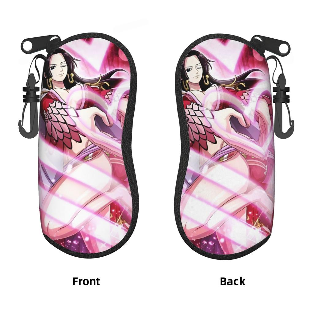 Custom Boa Hancock Japan Cartoon Sunglasses Soft Case Neoprene Zipper Shell Eyeglass Case Protective Box For Glasses