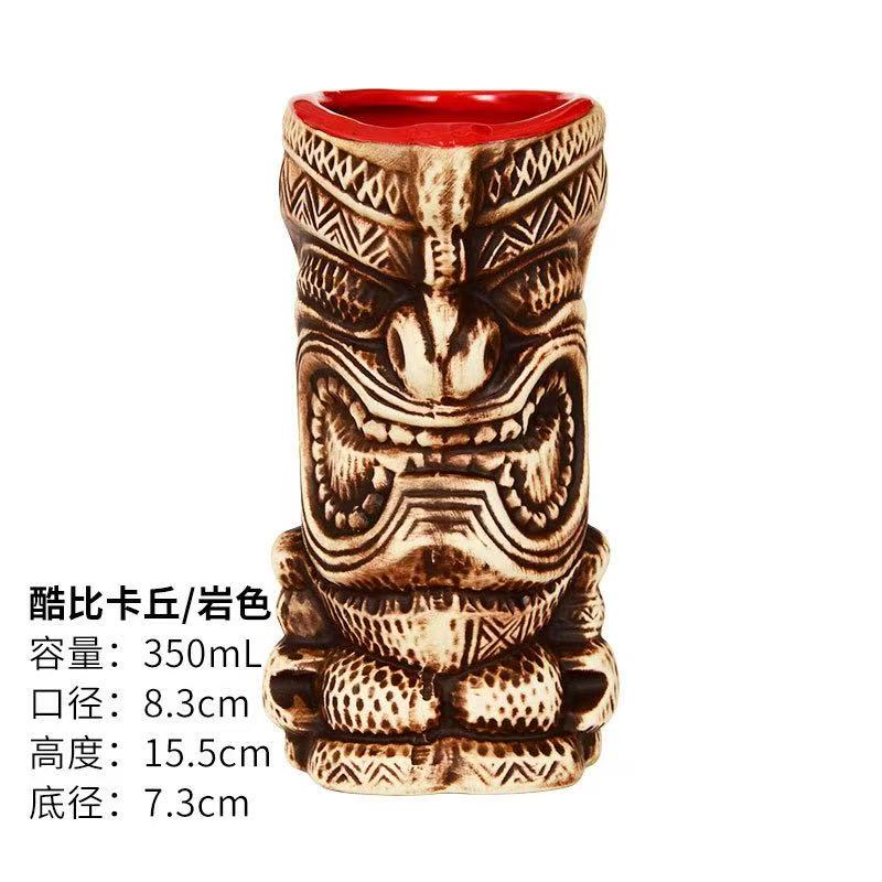 

Bar Parrot Cup Tiki Cup Creative Ceramic Mug Foundation Cup Vintage Glass Personalized Hawaiian Cocktail Glass 401-500ml