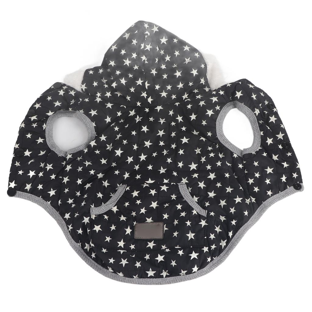 Pies Płaszcz Zimowy Pogrubiony Ciepły Miękki Przyjazny dla Skóry z Kapturem Kamizelka Kurtka dla Małego Średniego Zwierzaka