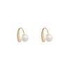 Korean-Style Pearl Drop Earrings: Two-Way Wear, Artistic Ear Studs & Hooks for Women and Students