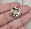 Lemon Quartz 925 Sterling Silver Statement Ring: Boho Vintage Style