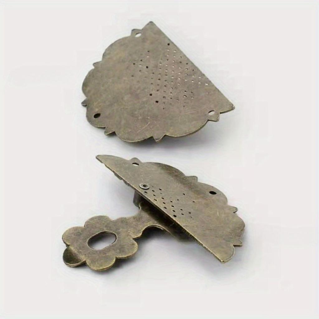 1 Piece Antique Brass Wooden Case hasp Vintage Decorative Jewelry Gift Box Suitcase Hasp Latch Hook Furniture Buckle Clasp Lock