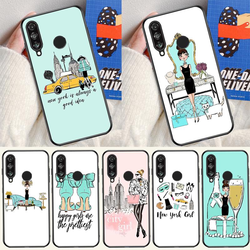 New York Girl For Huawei Nova 12s 12i 11i 8i 9 10 SE Y91 Y90 Y60 Y70 Y72 Y61 P20 P40 P30 Lite P60 Pro Case