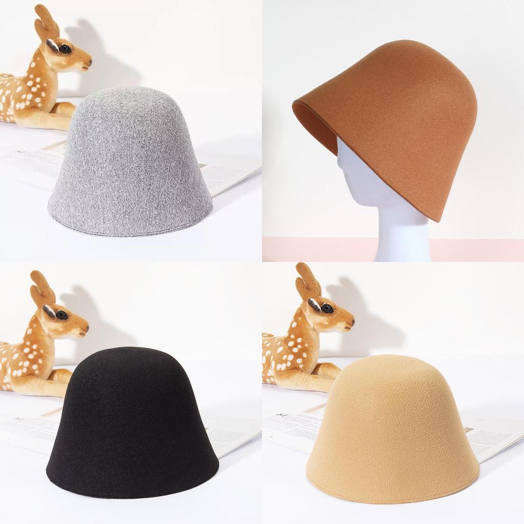 Water Bucket Hat For Women Wool Blend Warm Winter Sun Protection Casual Style
