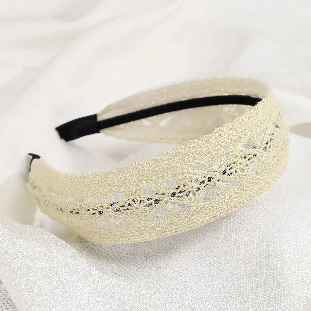 Handmade Headband Daily Headband Angel Scrunchie Frill Lace Ivory