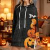 Women's Casual Long Sleeve Halloween Print Pullover Hoodie Sweatshirt
