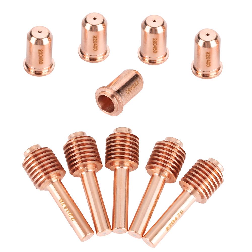 5pcs Electrode Nozzle Tip Nozzle Tips for  30   Cutting Torch Tellurium Copper Material Metal Cutting Consumables 3 Types of Nozzle Tips