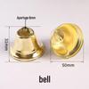 Retro Handmade Gold Christmas Trumpet Bells DIY Ornaments Pendant