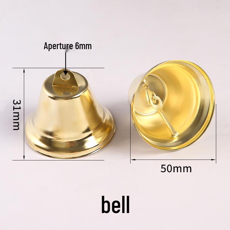 Retro Handmade Gold Christmas Trumpet Bells DIY Ornaments Pendant