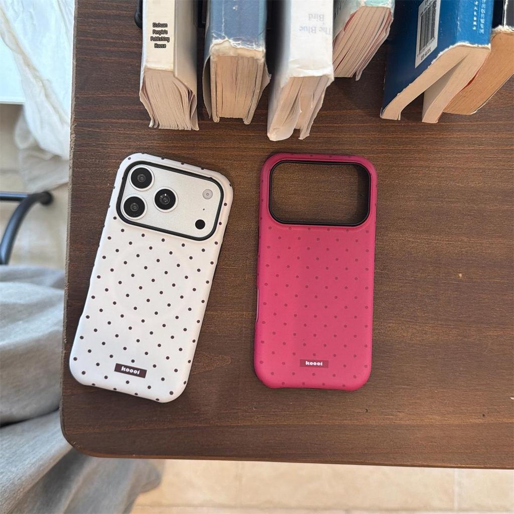 Frosted Polka Dot Anti-drop Phone Case for iPhone 14/13, Apple 17/16/15 PROMAX