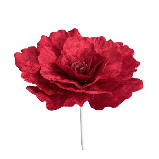 Large Artificial Peony Realistic Giant Fake Silk Flower Head with Stem Home Office Wedding Party Floral Arrangement Decoration