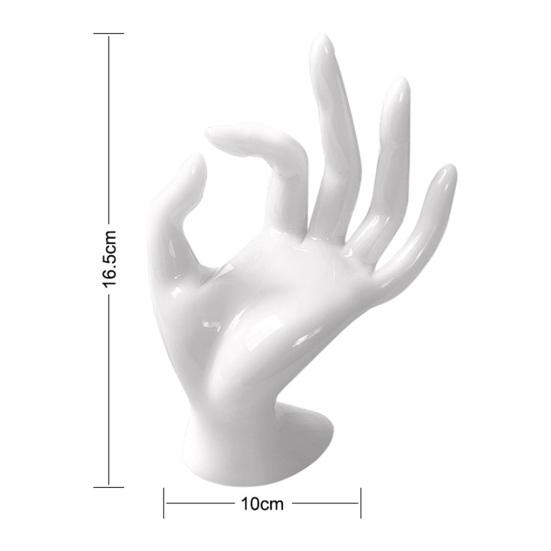 Hand Display Rack Smooth and Flat Decorative Plastic OK Finger Display Stand Hand Model