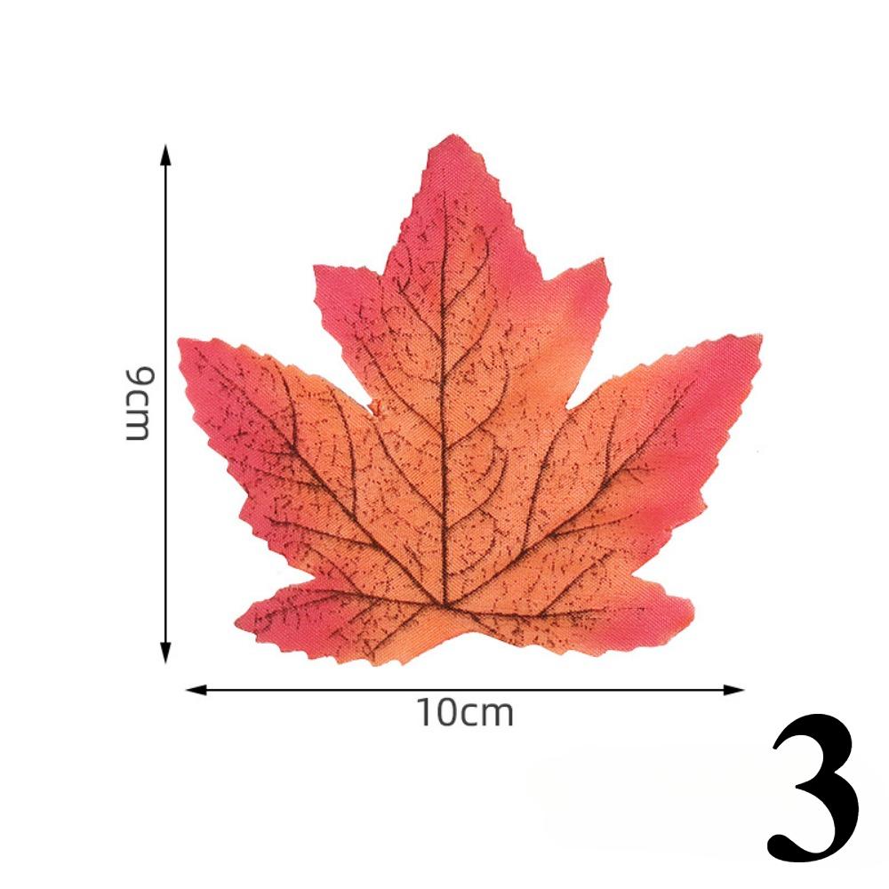 50Pcs Artificial Silk Maple Leaf Autumn Fake Leaves Garland Maple Leaves Vine Thanksgiving Halloween Wedding Party Decor
