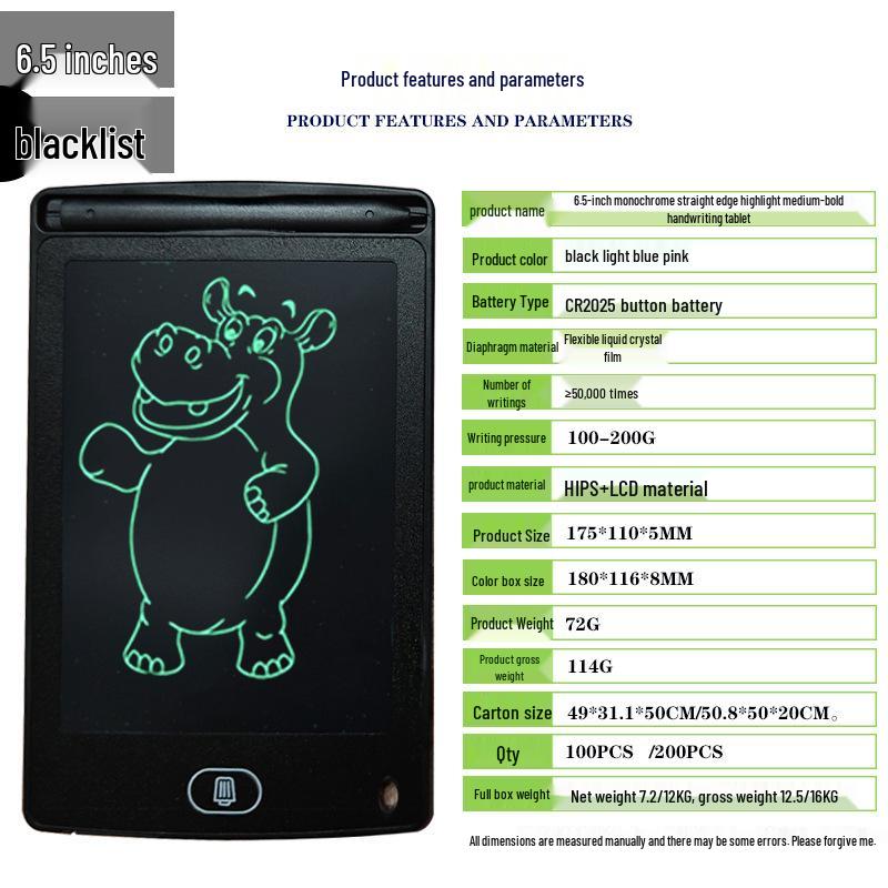 

Colorful Kids LCD Writing and Drawing Tablet - Erasable & Portable