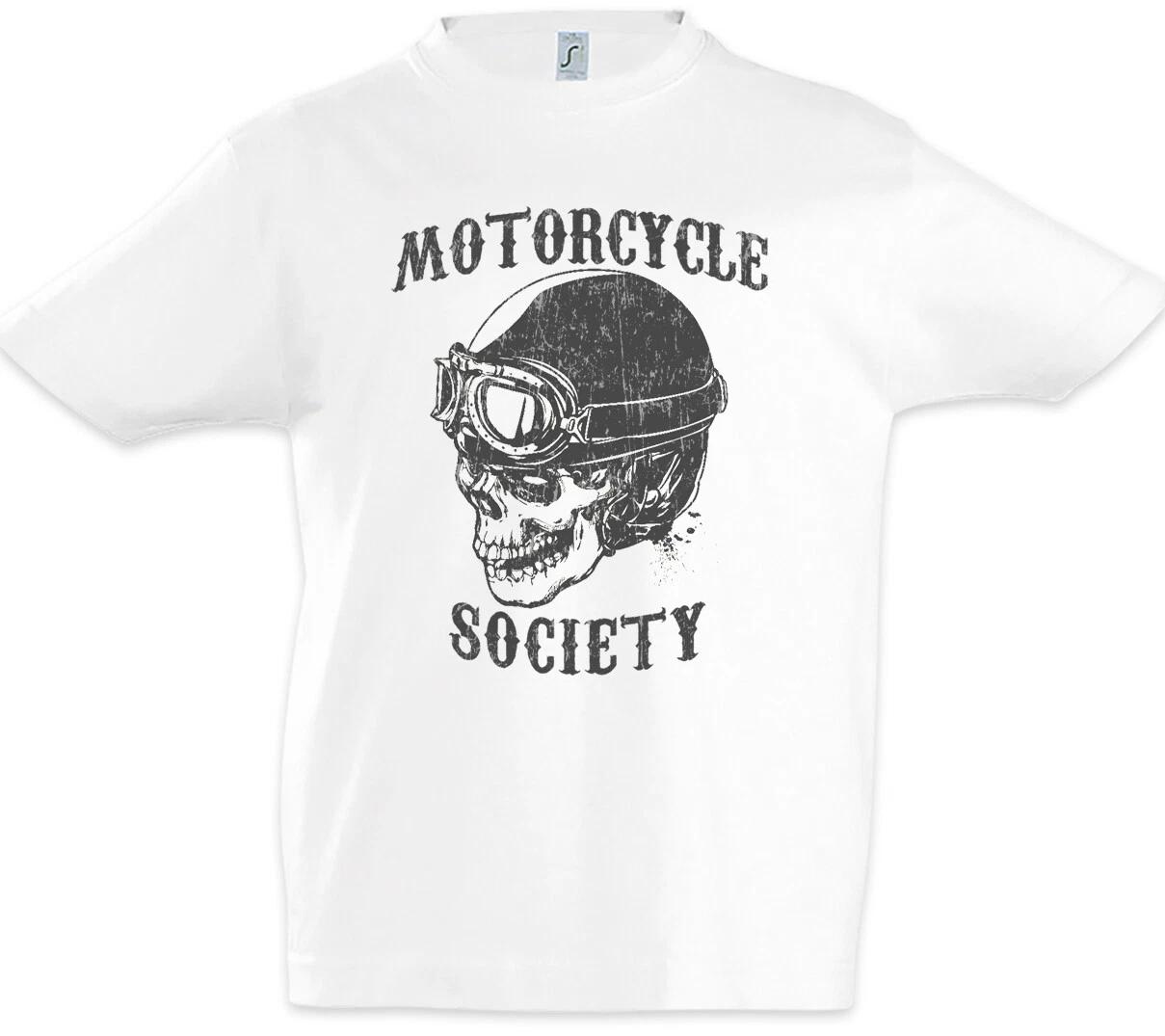 Motorcycle Society Kids Boys kids boys T-Shirt Biker Rocker Skull Motorcyclist 130