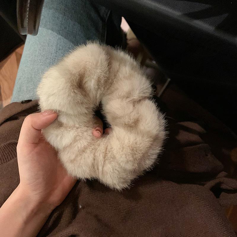 Hairy Large Intestine Hair Band Women S New Hair Rope Tie Hair High-End Plush Headrope Hair Accessories Fluffy