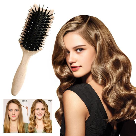 Cat Ear Curl Defining Brush Scalp Massage Reduces Frizz Anti-static Hair Comb Portable Men Women Hair Volumizing Detangling Bristles Brush
