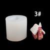 Simple Three-Dimensional Small House 4 Cake Decoration Aromatherapy Candle Silicone Mold Chocolate Silicone Mold