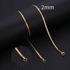 HIYEE Fashion Stainless Steel Necklace 40-45-50-60CM Blade Snake Glod Bone Chain Men's & Women's Jewelry Gifts Party And Wedding
