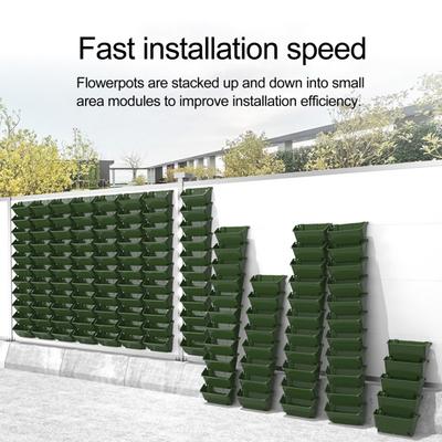 Vertical Garden Planter 350ml Self-Watering Flower Pot Hanging Wall-Mounted Stackable Flowerpot for Herbs Flowers Succulents