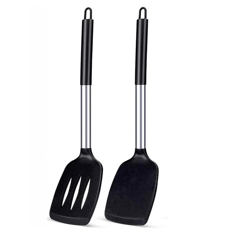 2Pcs Silicone Spatula Set Heat Resistant Nonstick Steak Spatula Kitchen Cooking Utensils Cookware Cooking Tool Set Spatula Kit