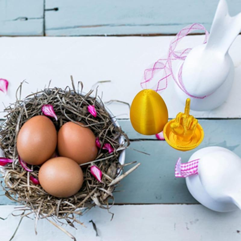 Easter Egg Middle Finger, Funny 3D Printed Middle Finger Egg, Novelty Surprise Eggs for Friends & Family, Perfect for Adult Easter Basket