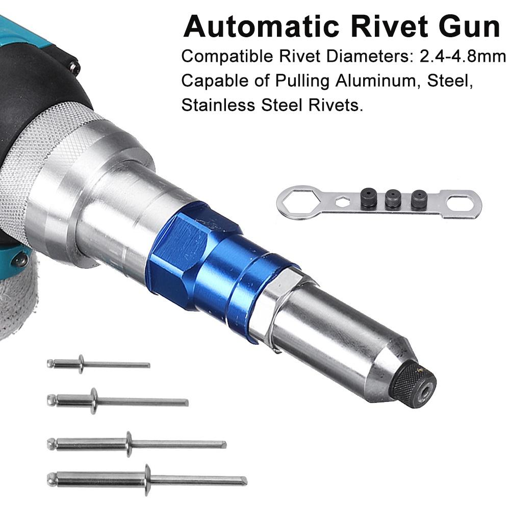 110V/220V 2.4-4.8mm 88VF 1000NM Cordless Electric Rivet Rivet Nut Drill Insert Nut Pull Riveting Tool