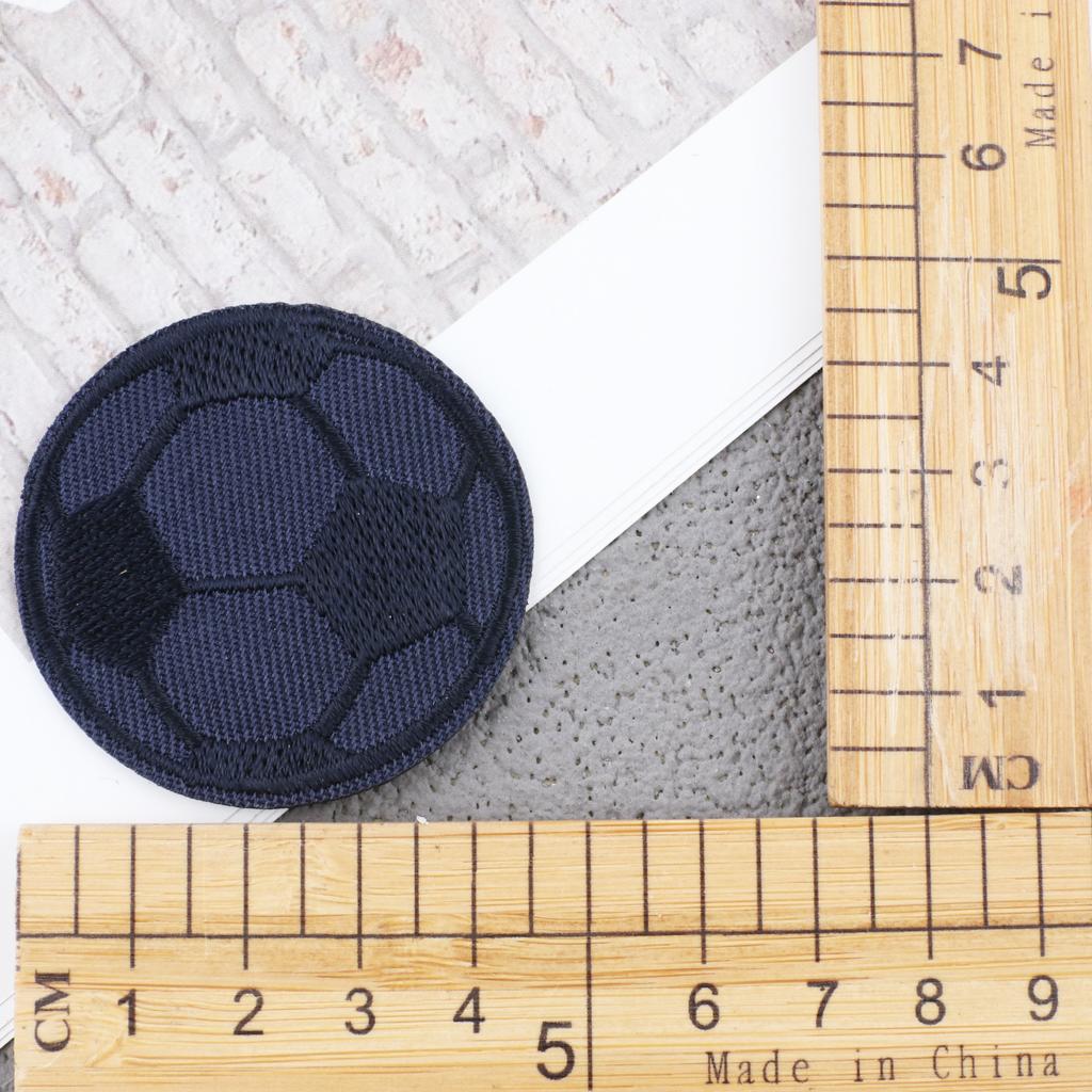 New Embroidery Cloth Sticker Navy Blue Twill Smiley Face Patch Sticker Computer Embroidery Chapter Boy Love Ironing Pentagram