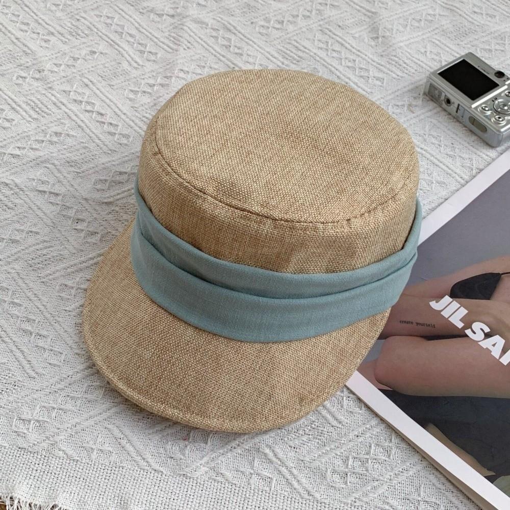 Breathable Fisherman Sun Hat Pleated Webbing Uv Protection Equestrian Hat Sun‑Shading Foldable Linen Sun Hat Summer Outdoor