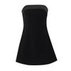 Ladies' Fashionable And Sexy Hot Girl Color One Neck Slim Fit Strapless Velvet Dress