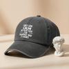 [Washed Baseball Cap] Letter "I MAY LOOK CALM BUT IN MY HEAD I'VE SLAPPED YOU 3 TIMES" Print Adjustable Curved Brim Hat, Unisex Lightweight Casual