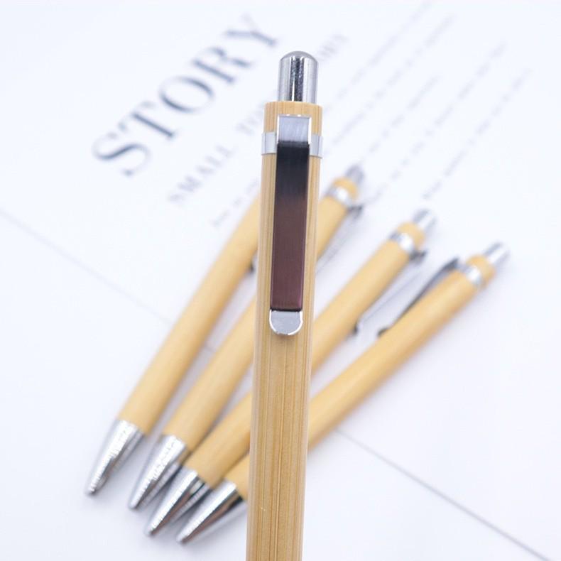 Bamboo Ballpoint Pen - Click Action, Printable Logo, Ideal for Promotions and Gifts