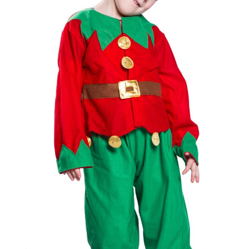 New Cute Children's Christmas Elf Suit Party Event Holiday Photography Clothes