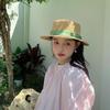 Summer French Flat Top Straw Hat Straw Top Hat Big Brim Sun Hat Seaside Vacation Sun Hat