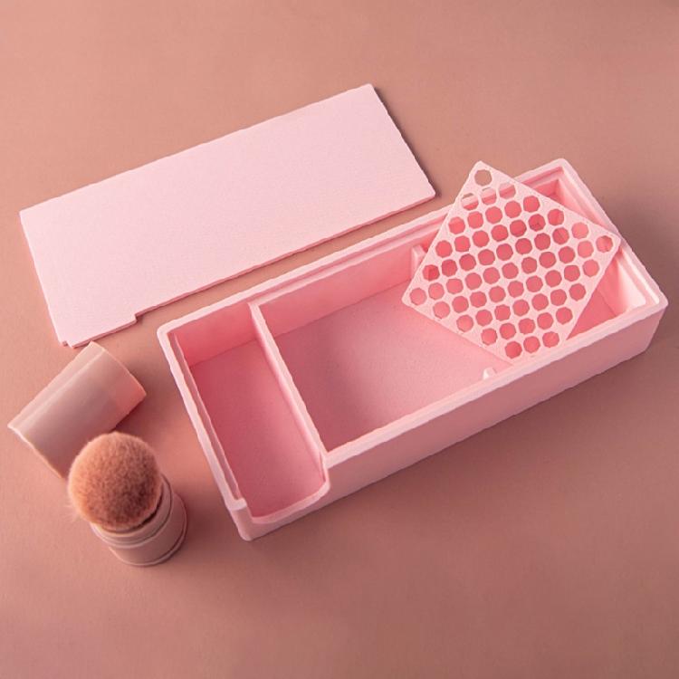 Anti Spill Corn Starch Box With Detachable Grid And Brush Mess Free Craft Tool For Jewelry Making Supplies