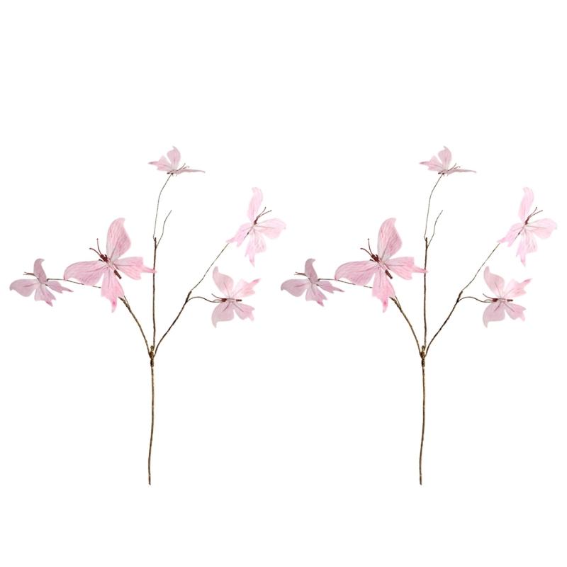 Butterfly Artificial Flower For Wedding Decoration Plastic Easy Assemble