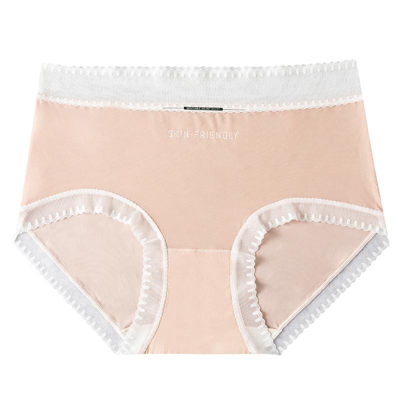 Summer Ice Silk Panties Women's Underwear Thin Section Paclitaxel Antibacterial Crotch Sexy Mid-waist Quick Dry Non-marking Breathable Panties