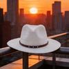 (Talla Única, Blanco) Sombrero de Paja Panama para Hombre, Sombrero de Sol de Ala Ancha Ligero de Verano para Playa al Aire Libre
