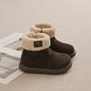 Winter Warm Snow Boots for Girls Thickened Fleece-lined Cotton Shoes for Children Fashionable Non-slip Cotton Boots for Toddlers