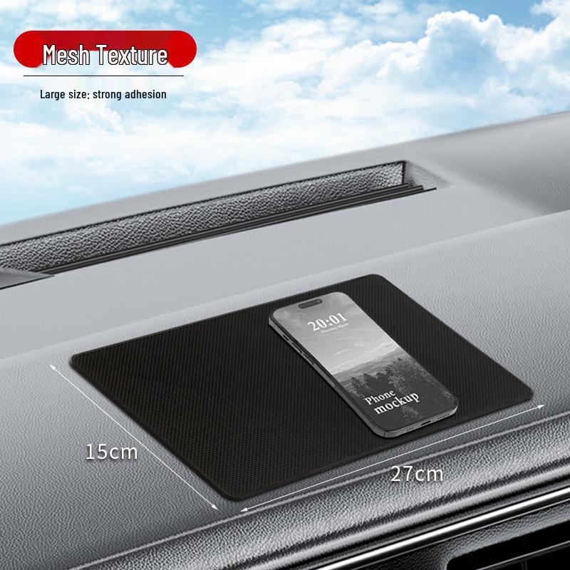 Car Dashboard Anti-Slip Pad: Phone Stand, Perfume & Tissue Holder, Glasses Storage, High-Temp Resistant, No-Trace Mat