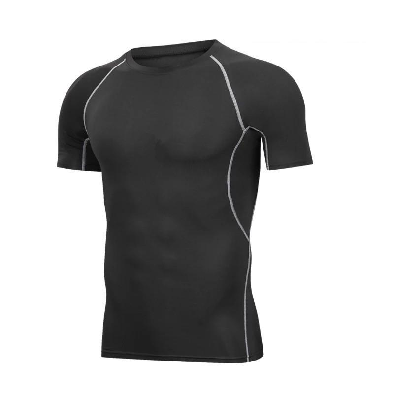 Mens Compression Athletic Set Gym Workout Running Quick-Dry Tank Top Short Sleeve Long Sportswear