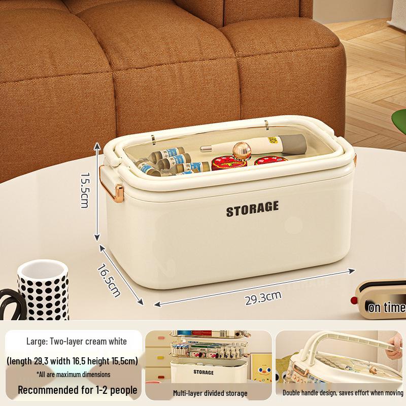 Large Capacity Multi-Layer Family Medicine Storage Box for First Aid and Medication Organization