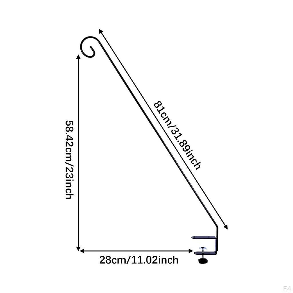 Deckschwenkhaken Vogelfutterständerstange Stabil Verstellbar Mehrzweck Futterstation Halterung für Außenhöfe