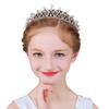 Cemellia Kinder-Krone Blume Tiara Haarschmuck, Formell, Kristall- und Perlen-Haarschmuck, Funkelnd, Perfekt für Hochzeiten, Aufführungen,