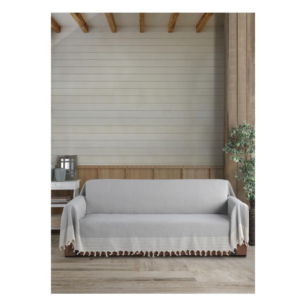 Organiczna tkanina Buldan pokrywająca beżowe ramiona Duży rozmiar 180 x 300 cm Fotel Sofa Sofa Narzuta bawełniana