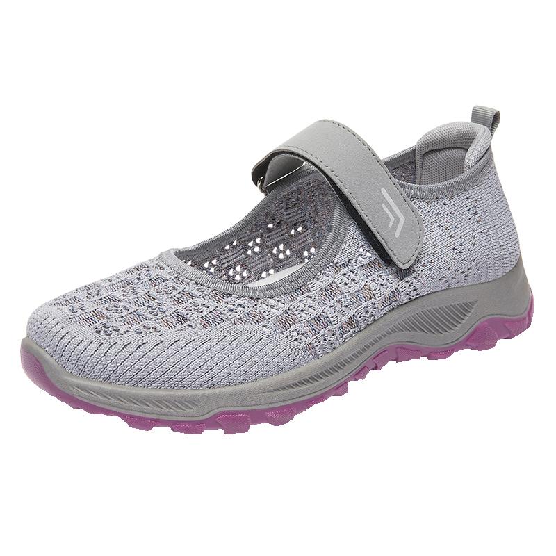 Fashion Women Sneakers Comfortable Mesh Ladies Flats Soft Platform Shoes Summer Breathable Woman Casual Walking Mom Cloth Mesh Mary