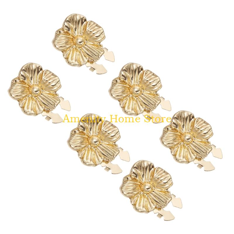 F26C 6 Stück Kristall-Knopfabdeckungen Legierungsmaterialien Abnehmbarer Clip-On für Hemd Modeaccessoires