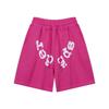 Unisex Streetwear Sparkly Rhinestone Letter Print Short Sleeve Tee Shorts Set Casual Outfit