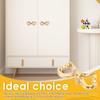 2 Stück Schleifenknauf Hohe Härte Messing Poliert Rostbeständig Dekorativer Einloch-Griff für Schublade Schrank Schrank